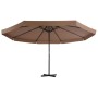 Sombrilla de jardín con palo de aluminio gris taupe 500 cm de vidaXL, Sombrillas - Ref: Foro24-44475, Precio: 244,63 €, Descu...