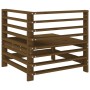 Sofá de esquina de madera maciza de pino marrón miel de , Sofás modulares de exterior - Ref: Foro24-825607, Precio: 84,16 €, ...