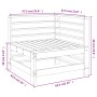 Sofá de esquina de madera maciza de pino marrón miel de , Sofás modulares de exterior - Ref: Foro24-825607, Precio: 84,16 €, ...