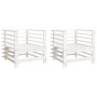 Sillones de jardín 2 unidades madera maciza pino blanco de , Sofás modulares de exterior - Ref: Foro24-825626, Precio: 129,66...