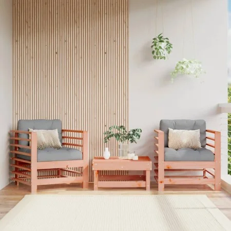 Sillones de jardín 2 unidades madera maciza Douglas by , Modular outdoor sofas - Ref: Foro24-825630, Price: 112,14 €, Discoun...