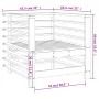 Sillones de jardín 2 unidades madera maciza Douglas by , Modular outdoor sofas - Ref: Foro24-825630, Price: 112,14 €, Discoun...