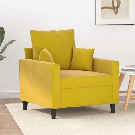 Sillón de terciopelo amarillo 60 cm de , Sofás - Ref: Foro24-359289, Precio: 150,52 €, Descuento: %