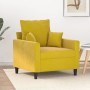 Sillón de terciopelo amarillo 60 cm de , Sofás - Ref: Foro24-359289, Precio: 150,52 €, Descuento: %