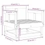 Gartenmöbel 2 Stück Massivholz Kiefer Grau von , Modulare Sofas für den Außenbereich - Ref: Foro24-825389, Preis: 141,91 €, R...