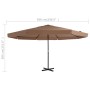 Sombrilla de jardín con palo de aluminio gris taupe 500 cm de vidaXL, Sombrillas - Ref: Foro24-44475, Precio: 244,63 €, Descu...