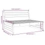 Mittiges Gartensofa aus massiver Douglasien-Fichte 120x80 cm von , Modulare Sofas für den Außenbereich - Ref: Foro24-825749, ...