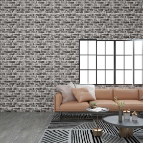 Paneles de pared 3D diseño de ladrillo 10 uds EPS gris oscuro de , Recubrimiento de paredes - Ref: Foro24-147200, Precio: 161...