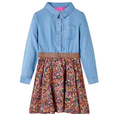 Vestido infantil de manga larga azul marino y vaquero 92 de , Vestidos de niños - Ref: Foro24-14119, Precio: 17,29 €, Descuen...
