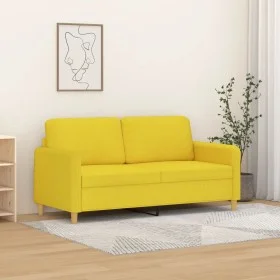 Zweiplätziges Sofa aus hellem gelbem Stoff, 140 cm. von , Sofas - Ref: Foro24-359483, Preis: 208,14 €, Rabatt: %