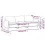 Sofá de 3 plazas de tela crema 180 cm de , Sofás - Ref: Foro24-359488, Precio: 273,38 €, Descuento: %