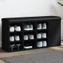 Schwarze Schuhbank aus Ingenieurholz 102x32x50 cm von , Bänke für Hallen und Lager - Ref: Foro24-835090, Preis: 87,94 €, Raba...