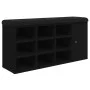 Schwarze Schuhbank aus Ingenieurholz 102x32x50 cm von , Bänke für Hallen und Lager - Ref: Foro24-835090, Preis: 87,94 €, Raba...