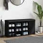 Schwarze Schuhbank aus Ingenieurholz 102x32x50 cm von , Bänke für Hallen und Lager - Ref: Foro24-835090, Preis: 87,94 €, Raba...