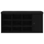 Schwarze Schuhbank aus Ingenieurholz 102x32x50 cm von , Bänke für Hallen und Lager - Ref: Foro24-835090, Preis: 87,94 €, Raba...