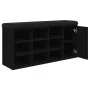 Schwarze Schuhbank aus Ingenieurholz 102x32x50 cm von , Bänke für Hallen und Lager - Ref: Foro24-835090, Preis: 87,94 €, Raba...
