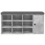 Banco zapatero madera de ingeniería gris hormigón 102x32x50 cm by , Benches for halls and storage - Ref: Foro24-835092, Price...