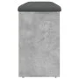 Banco zapatero madera de ingeniería gris hormigón 102x32x50 cm by , Benches for halls and storage - Ref: Foro24-835092, Price...