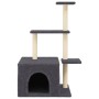 Rascador para gatos con postes de sisal gris oscuro 110 cm de , Mobiliario para gatos - Ref: Foro24-172105, Precio: 32,31 €, ...