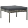 Set de muebles de jardín 3 pzas y cojines ratán sintético gris de vidaXL, Conjuntos de jardín - Ref: Foro24-44480, Precio: 30...