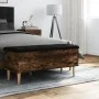 Banco almacenaje madera ingeniería roble ahumado 102x42x46 cm by , Benches for halls and storage - Ref: Foro24-835086, Price:...