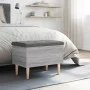 Banco con almacenaje madera ingeniería gris Sonoma 62x42x46 cm by , Benches for halls and storage - Ref: Foro24-835073, Price...