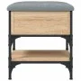 Banco zapatero madera de ingeniería roble Sonoma 42x42x45 cm de , Bancos para recibidores y almacenamiento - Ref: Foro24-8351...
