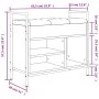 Banco zapatero madera de ingeniería gris Sonoma 65,5x32x57,5 cm de , Bancos para recibidores y almacenamiento - Ref: Foro24-8...