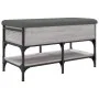 Banco zapatero madera de ingeniería gris Sonoma 82x42x45 cm by , Benches for halls and storage - Ref: Foro24-835195, Price: 7...