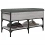 Banco zapatero madera de ingeniería gris Sonoma 82x42x45 cm by , Benches for halls and storage - Ref: Foro24-835195, Price: 7...