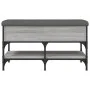 Banco zapatero madera de ingeniería gris Sonoma 82x42x45 cm by , Benches for halls and storage - Ref: Foro24-835195, Price: 7...