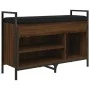 Banco zapatero madera de ingeniería marrón roble 85,5x32x57,5cm by , Benches for halls and storage - Ref: Foro24-835211, Pric...