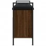 Banco zapatero madera de ingeniería marrón roble 85,5x32x57,5cm by , Benches for halls and storage - Ref: Foro24-835211, Pric...