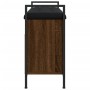 Banco zapatero madera de ingeniería marrón roble 85,5x32x57,5cm de , Bancos para recibidores y almacenamiento - Ref: Foro24-8...