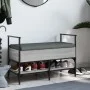 Banco zapatero madera de ingeniería gris Sonoma 85,5x42x57,5 cm by , Benches for halls and storage - Ref: Foro24-835232, Pric...