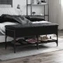 Banco zapatero madera de ingeniería negro 102x42x45 cm by , Benches for halls and storage - Ref: Foro24-835197, Price: 88,34 ...