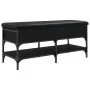 Banco zapatero madera de ingeniería negro 102x42x45 cm by , Benches for halls and storage - Ref: Foro24-835197, Price: 88,34 ...