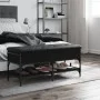 Banco zapatero madera de ingeniería negro 102x42x45 cm by , Benches for halls and storage - Ref: Foro24-835197, Price: 88,34 ...