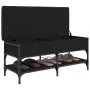 Banco zapatero madera de ingeniería negro 102x42x45 cm by , Benches for halls and storage - Ref: Foro24-835197, Price: 88,34 ...