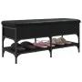 Banco zapatero madera de ingeniería negro 102x42x45 cm by , Benches for halls and storage - Ref: Foro24-835197, Price: 88,34 ...