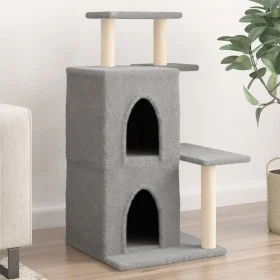 Rascador para gatos con postes de sisal gris claro 97 cm de , Mobiliario para gatos - Ref: Foro24-172113, Precio: 36,78 €, De...