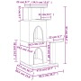 Rascador para gatos con postes de sisal gris claro 97 cm de , Mobiliario para gatos - Ref: Foro24-172113, Precio: 34,96 €, De...