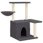 Rascador para gatos con postes de sisal gris oscuro 83 cm de , Mobiliario para gatos - Ref: Foro24-172111, Precio: 40,41 €, D...