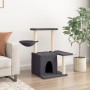 Rascador para gatos con postes de sisal gris oscuro 83 cm de , Mobiliario para gatos - Ref: Foro24-172111, Precio: 40,41 €, D...