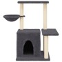 Rascador para gatos con postes de sisal gris oscuro 83 cm de , Mobiliario para gatos - Ref: Foro24-172111, Precio: 40,41 €, D...