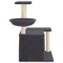 Rascador para gatos con postes de sisal gris oscuro 83 cm de , Mobiliario para gatos - Ref: Foro24-172111, Precio: 40,41 €, D...