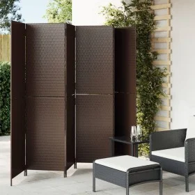Biombo de 6 paneles ratán sintético marrón de , Divisores de ambientes - Ref: Foro24-365353, Precio: 250,42 €, Descuento: %