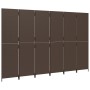 Biombo de 6 paneles ratán sintético marrón de , Divisores de ambientes - Ref: Foro24-365353, Precio: 229,85 €, Descuento: %