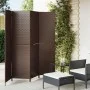 Biombo de 4 paneles ratán sintético marrón de , Divisores de ambientes - Ref: Foro24-365345, Precio: 186,41 €, Descuento: %