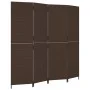 Biombo de 4 paneles ratán sintético marrón de , Divisores de ambientes - Ref: Foro24-365345, Precio: 186,41 €, Descuento: %